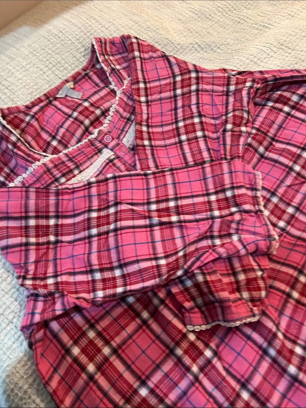 Great Northwest Clothing Company Girls' Pink Plaid Nightgown